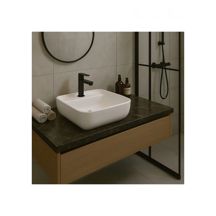 Turavit Porto Çanak Lavabo Batarya Delikli 40x40 cm PRT0711