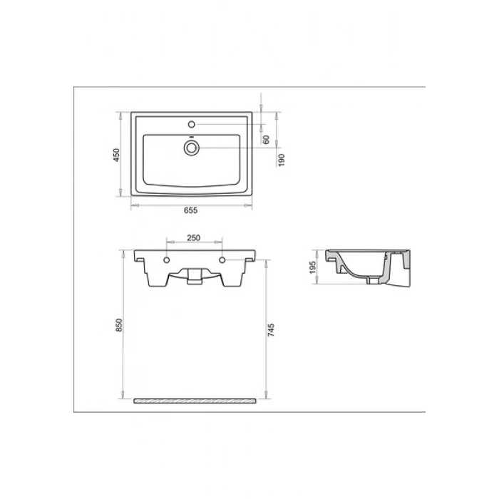 Turavit Safir 065 cm Etejerli Lavabo