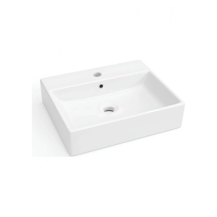 Turavit Vega Dikdörtgen Beyaz Delikli Lavabo 50X42 cm VG0050