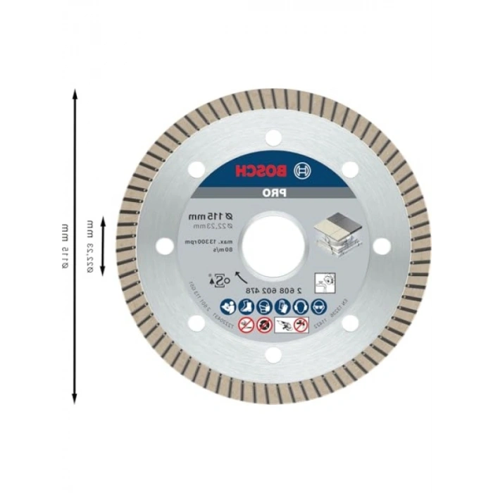 Turbo Segman Elmas Kesme Diski - 115 mm