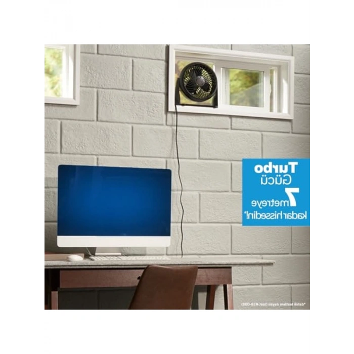 Turbo Vantilatör, 90 Derece Eğim Açısı ve 3 Hız Ayarı