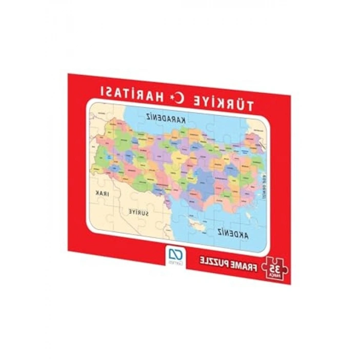 Türkiye Haritası Puzzle - 35 Parça Çerçeveli Yapboz