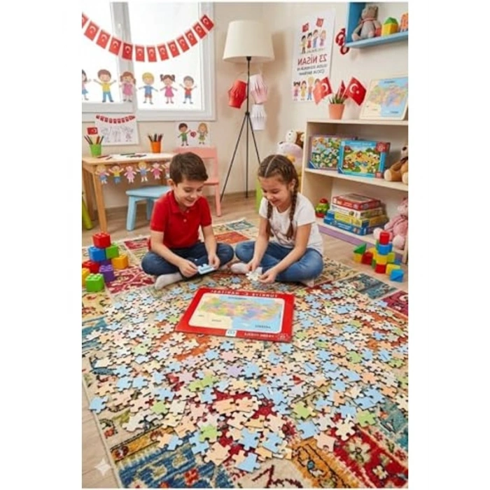 Türkiye Haritası Puzzle - 35 Parça Çerçeveli Yapboz