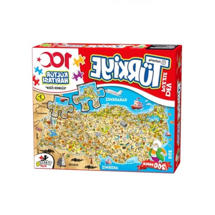 Türkiye kültür haritası temalı yapboz, eğitici oyun