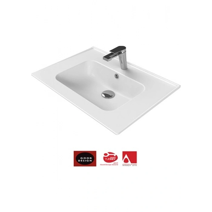 Turkuaz Cerastyle Blue Etajerli Lavabo 60 cm 042000U