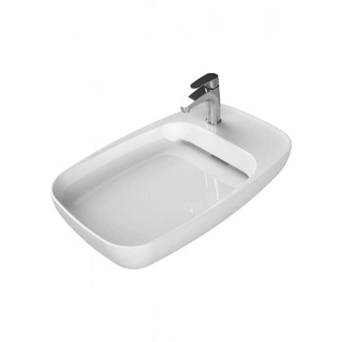 Turkuaz Cerastyle Nova 70 cm Tezgah Üstü Çanak Lavabo Gizli Sifonlu