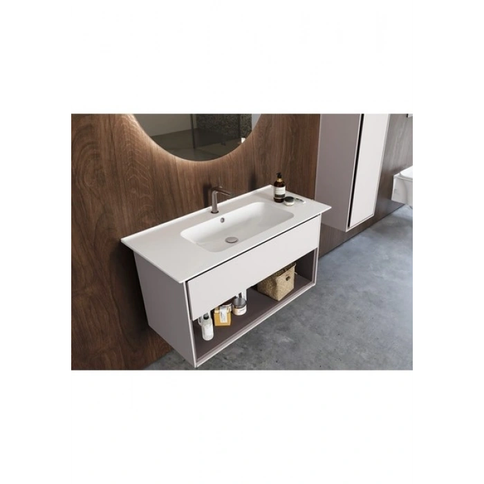 Turkuaz Cerastyle Turkuaz Blue Etajerli Lavabo 70*47 cm