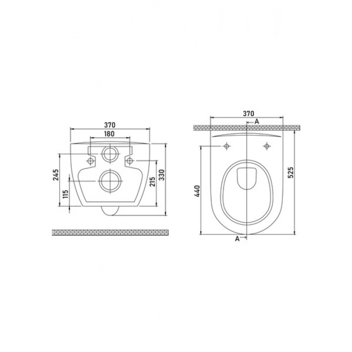 Turkuaz City Rimless Asma Klozet + PP Yavas Kapak
