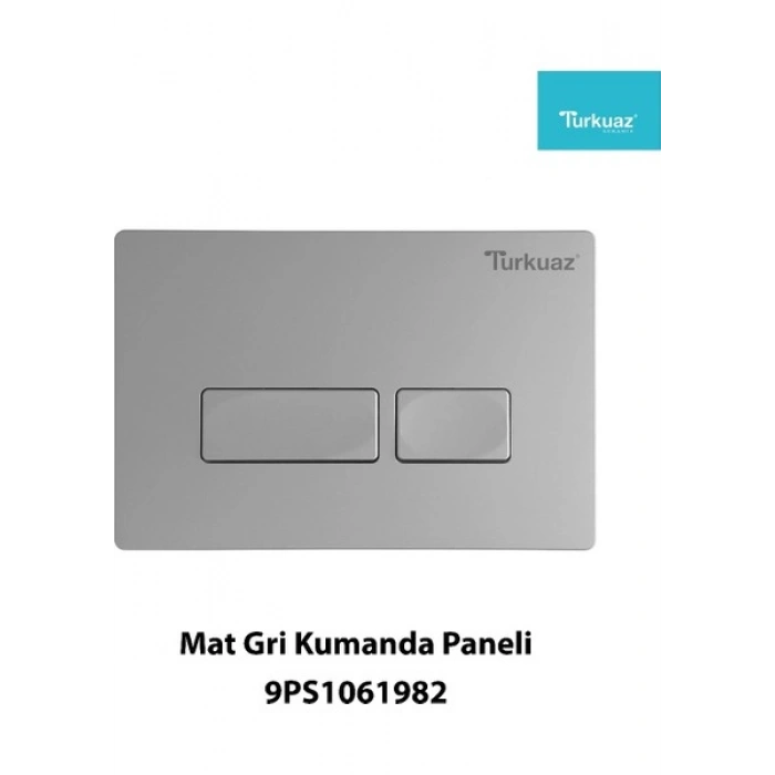 Turkuaz Ova Gömme Rezervuar 3lü Set Kumanda Paneli+Stop Valf
