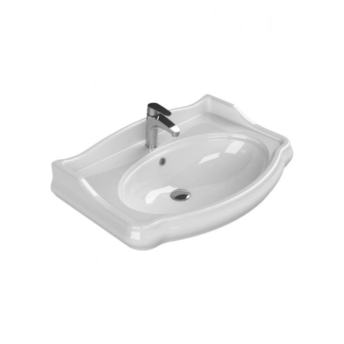 Turkuaz Seramik 1837 80 cm Etajerli Lavabo