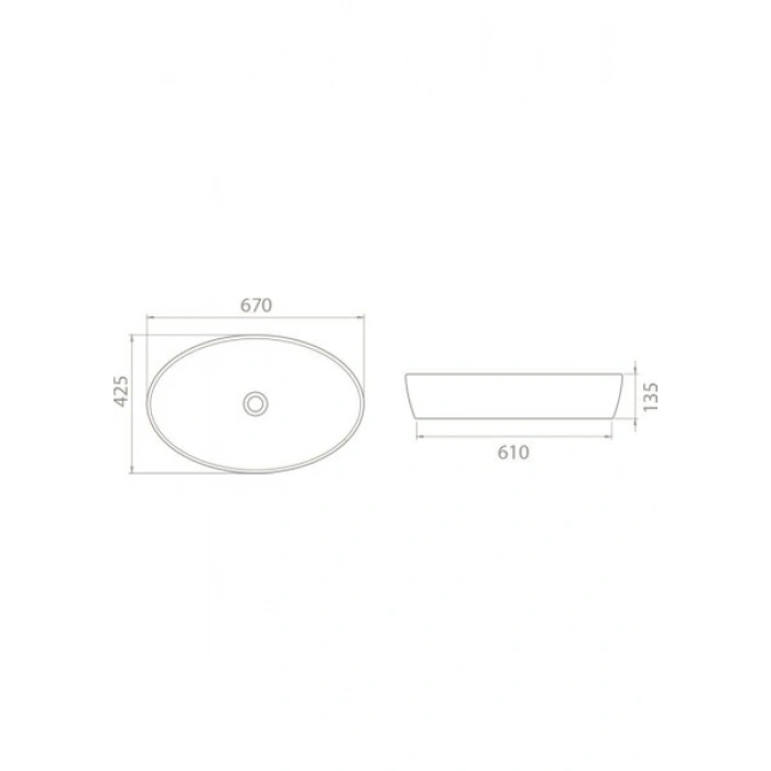 Turkuaz Seramik 67 x 42 cm One Lavabo 076200