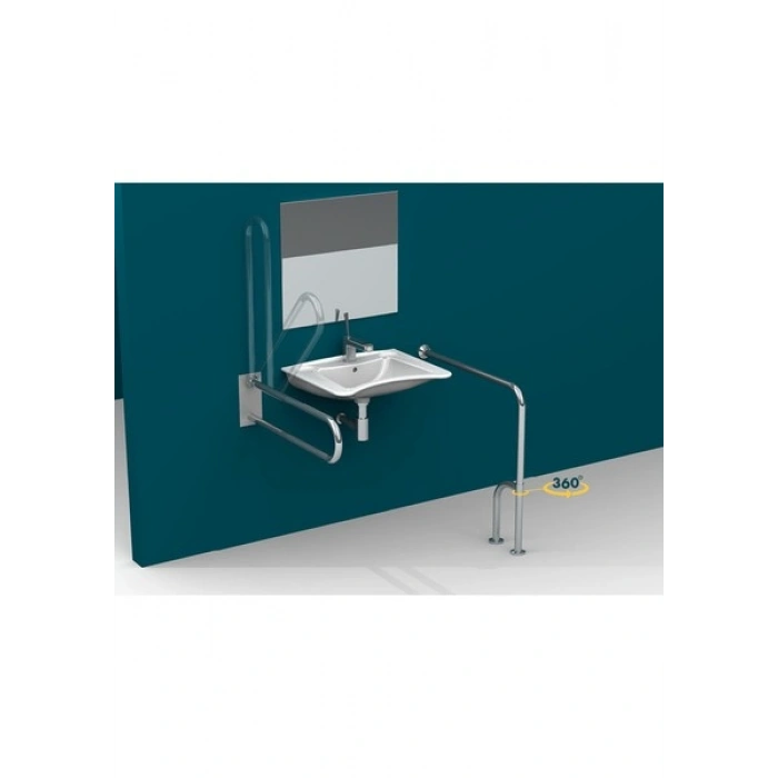 Turkuaz Seramik Bedensel Engelli 60 cm Lavabo