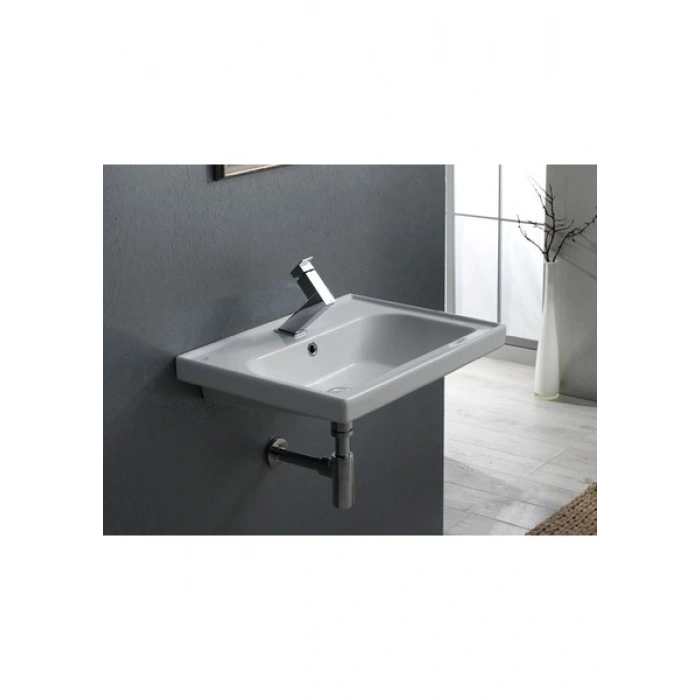 Turkuaz Seramik Cerastyle Frame 65 cm Etajerli Lavabo