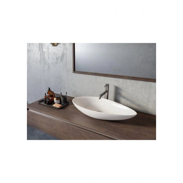 Turkuaz Seramik Cerastyle Olive Tezgah Üstü Çanak Lavabo 75 cm