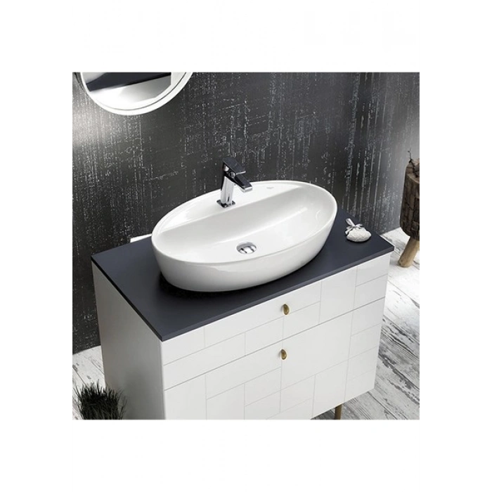 Turkuaz Seramik Cerastyle One Tezgah Üstü Lavabo 67 cm 076500U