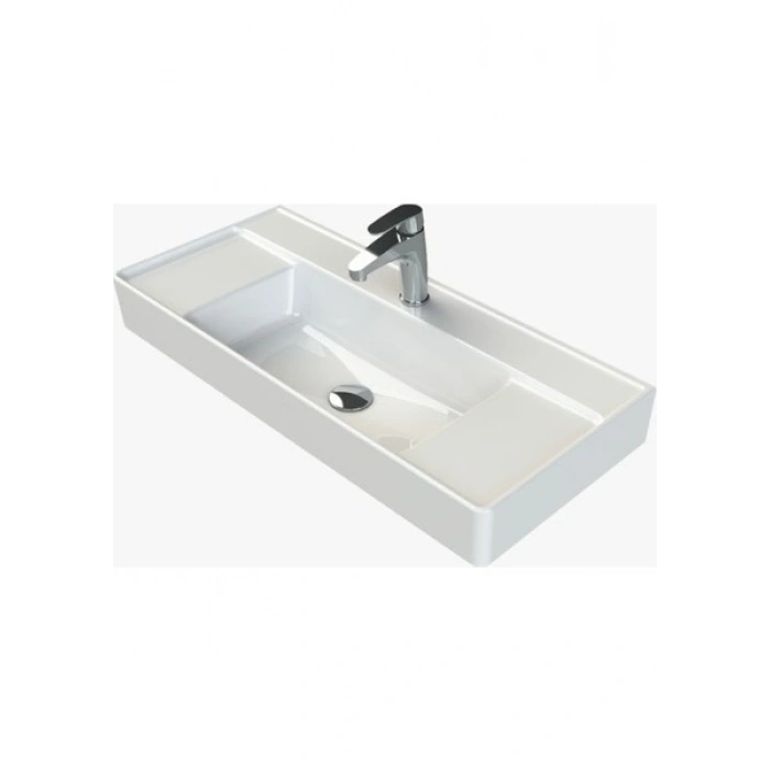 Turkuaz Seramik Cerastyle Sharp 85 x 38 cm Etajer Uyumlu Lavabo