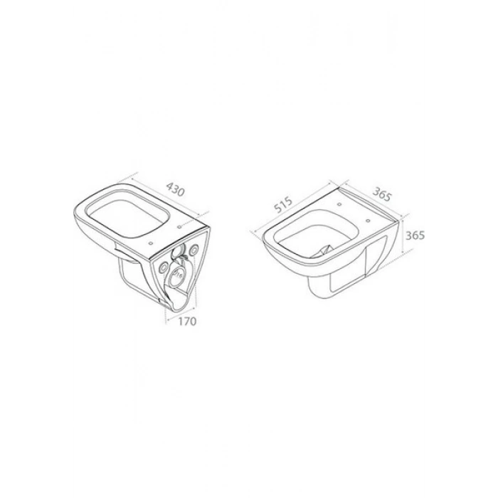 Turkuaz Seramik Duru Asma Klozet + Duru Slim Pp Yavaş Kapanır Kapak 7T0185.02