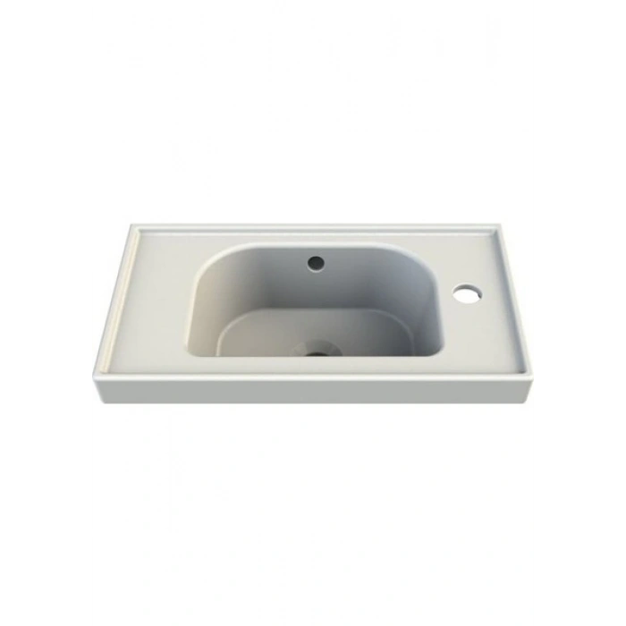 Turkuaz Seramik Frame Etajerli Lavabo 50 x 28 cm Sağdan Delikli