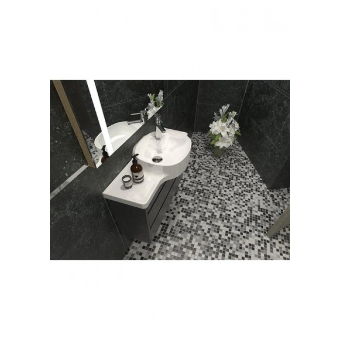 Turkuaz Seramik Harmony 80 cm Etejerli Lavabo