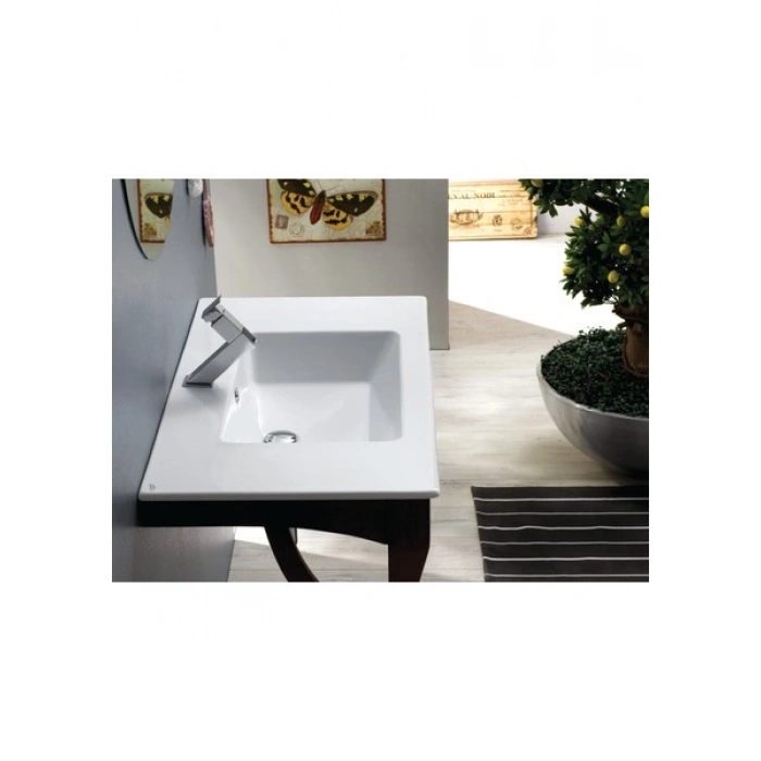 Turkuaz Seramik Ibiza 91 cm Etajerli Lavabo