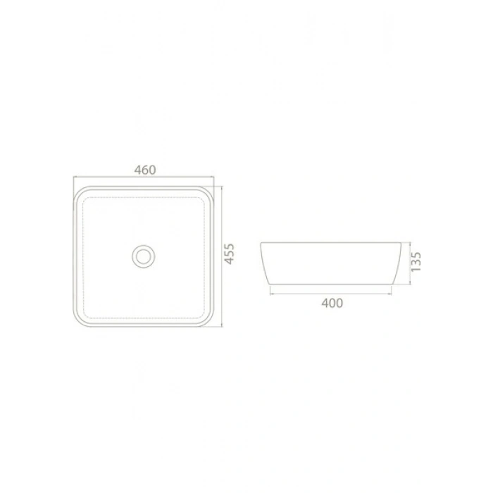Turkuaz Seramik One Lavabo 46 x 46 cm