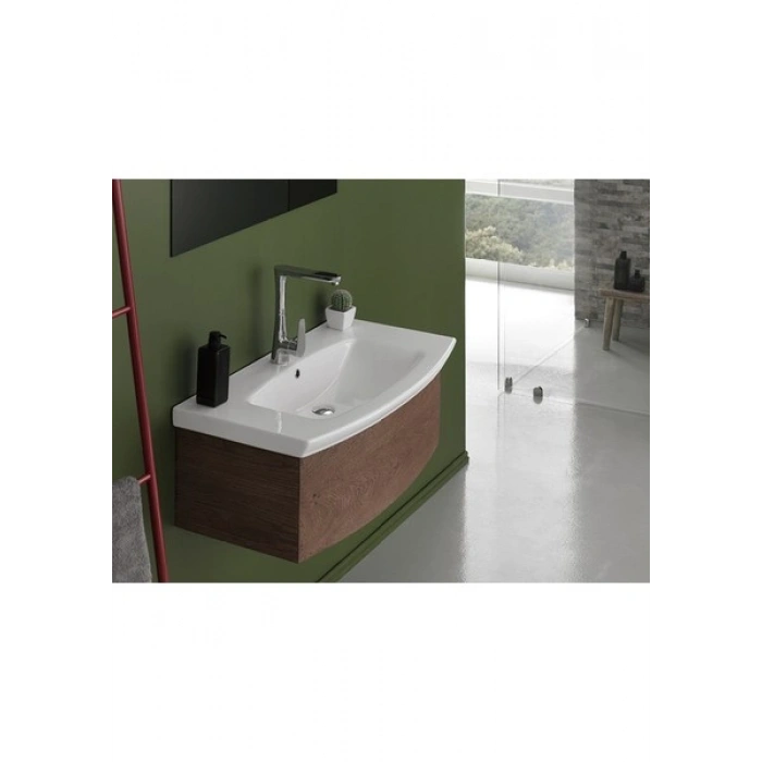 Turkuaz Seramik Plus 90 cm Etajerli Lavabo