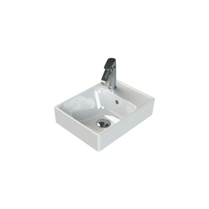 Turkuaz Seramik Sharp 40X30 cm Etajerli Lavabo