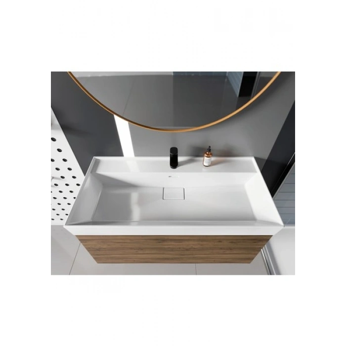 Turkuaz Seramik Sharp Etajerli Lavabo 80 x 48 cm
