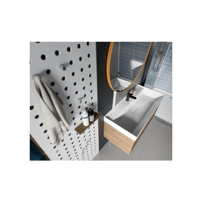 Turkuaz Seramik Sharp Etajerli Lavabo 80 x 48 cm