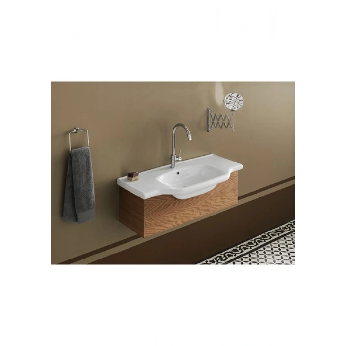 Turkuaz Seramik Yeni Klasik 65 cm Etajerli Lavabo Turkuaz
