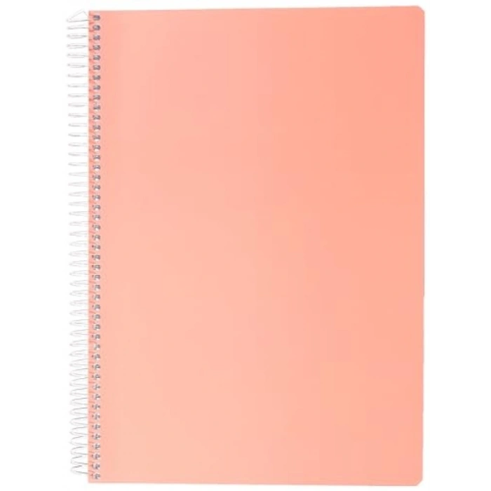 Turuncu A4 Pet Spiralli Karton Kapaklı Defter - 144 Yaprak