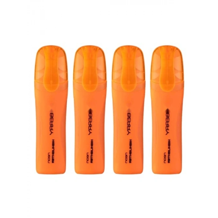 Turuncu Fosforlu Kalem Seti - 4lü