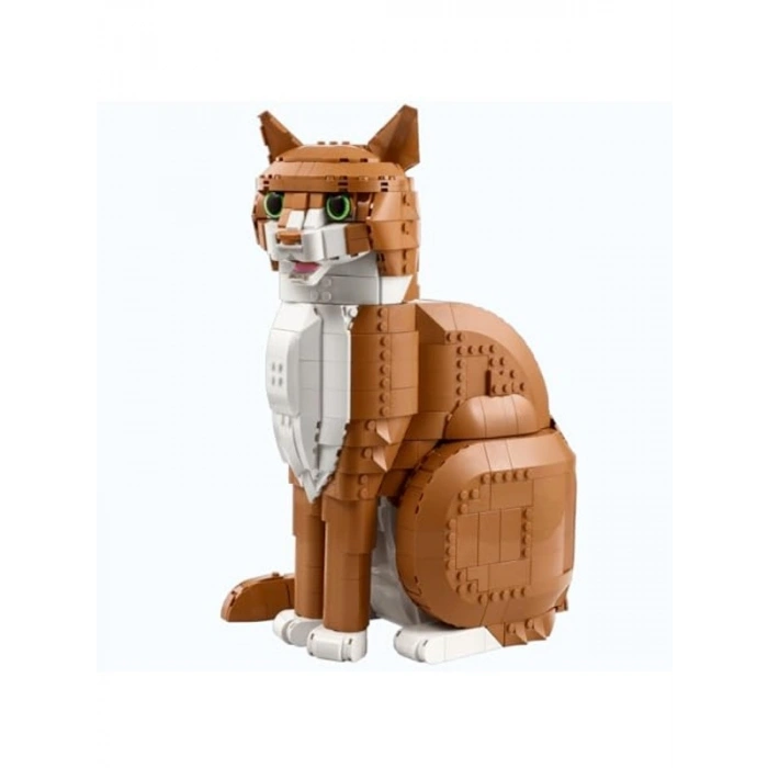 Turuncu Kedi Model Seti, 1755 Parça ile Yetişkinler için Eğlenceli Tasarım
