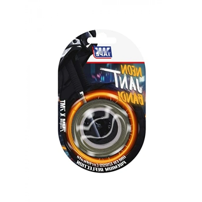 Turuncu Neon Tekerlek Jant Seridi 7 mm x 7 m