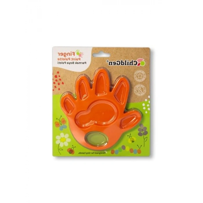 Turuncu Parmak Boya Paleti ile Çocuklar için Eğlenceli Boyama