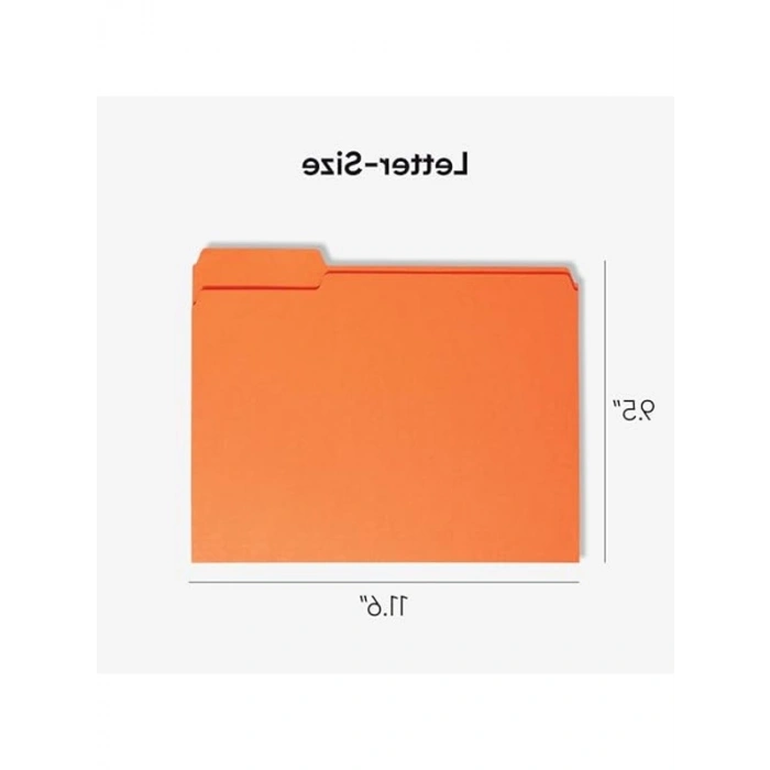 Turuncu Renkli 1/3 Kesik Sekmeli Dosya Klasörü, 100 Adet