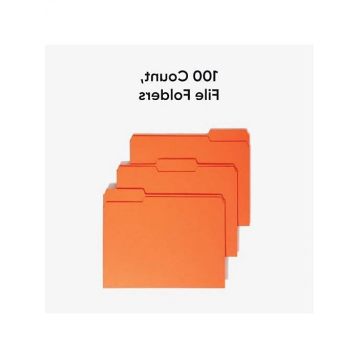 Turuncu Renkli 1/3 Kesik Sekmeli Dosya Klasörü, 100 Adet
