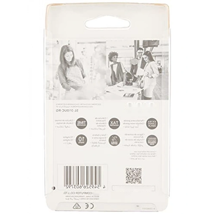 Turuncu Renkli Cep Hesap Makinesi, 10 Haneli