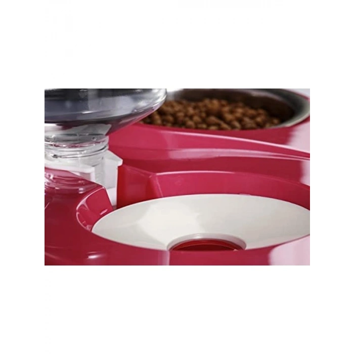 Turuncu Renkli Hazneli Mama ve Su Kabı Seti - 500 ml