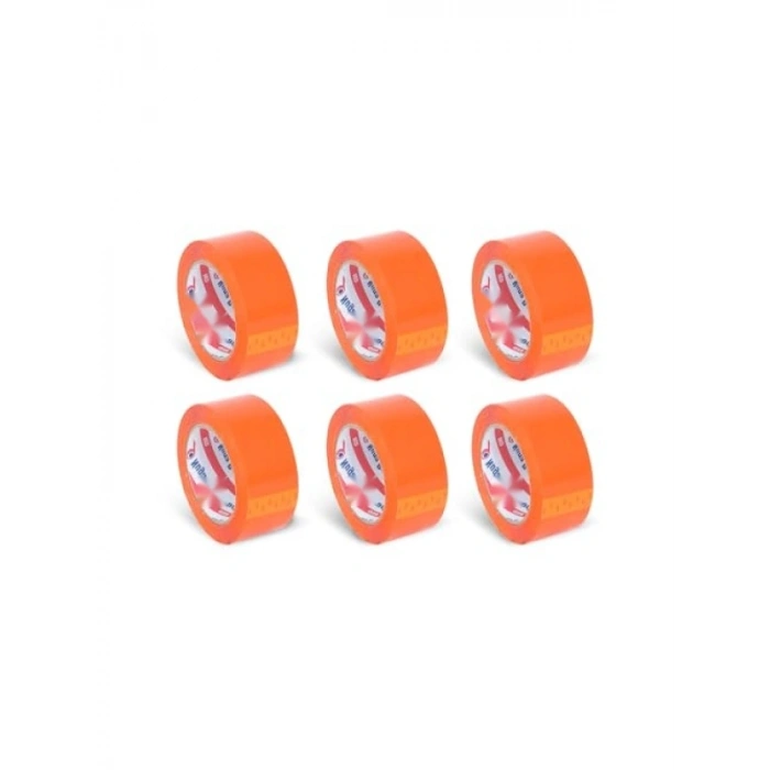 Turuncu Renkli Kolibandı, 45mm x 100mt, 6 Adet