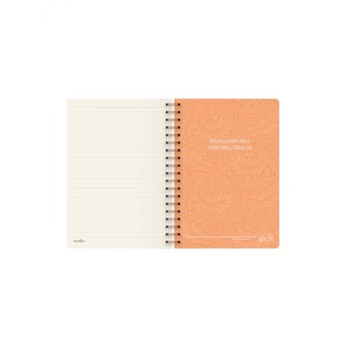 Turuncu Renkli Spiralli Defter 17x24 cm Çizgili