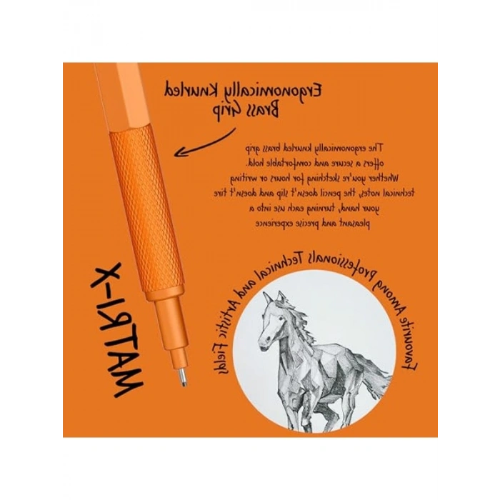 Turuncu Şeffaf Ambalaj ile 0.5 mm Versatil Kalem Seti