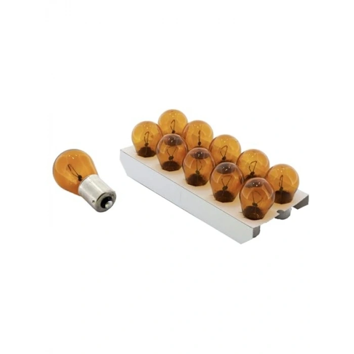 Turuncu Sinyal Ampulü - 12 V 21 W BAU15s (10lu Paket)