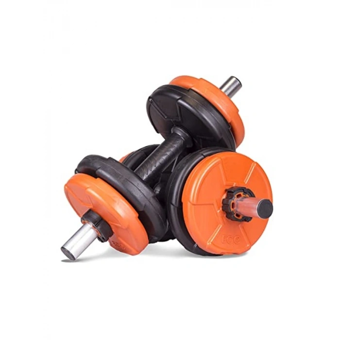 Turuncu-Siyah Dambıl Seti, 6 in 1 Fitness Set