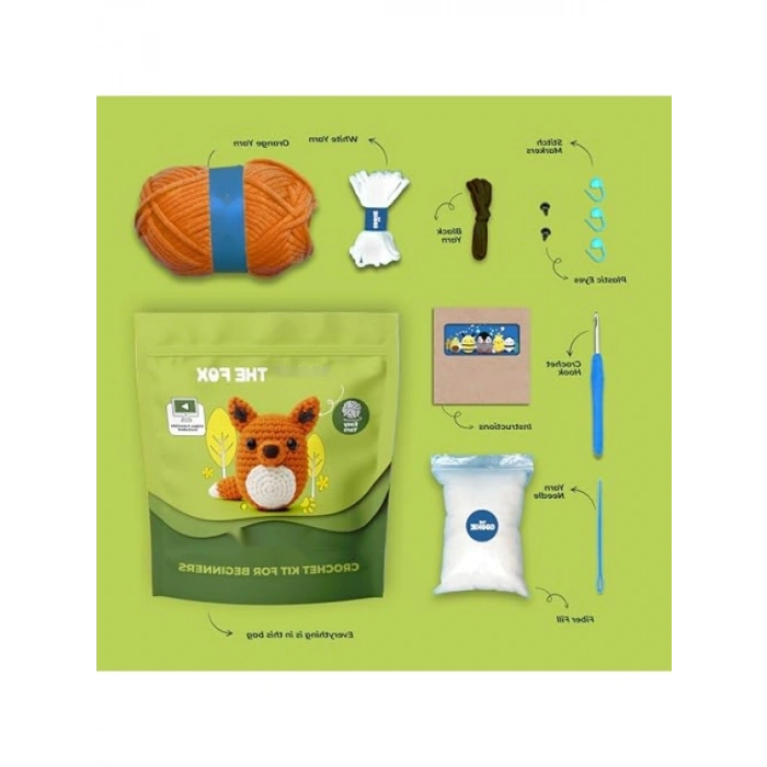 Turuncu Tilki Amigurumi Örgü Seti