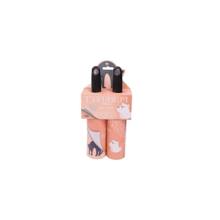 Tüy Toplama Rulosu, 2x60 Yaprak, Pembe