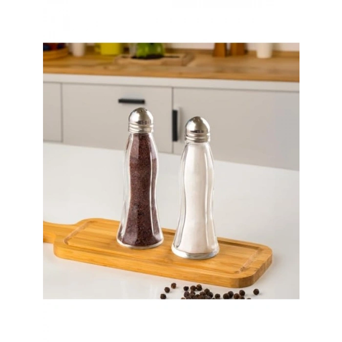 Tuzluk ve Biberlik Seti - 2li - 45ml Cam Gövde