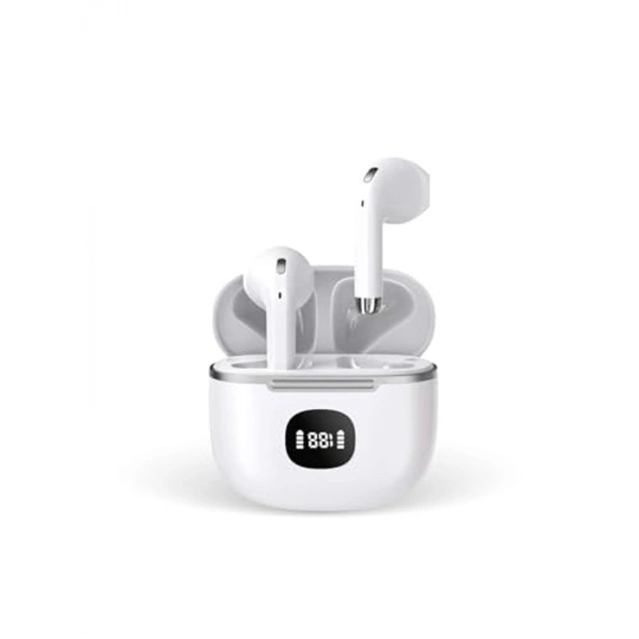 TWS Bluetooth Kulaklık, 42 Saat Pil Ömrü, Beyaz