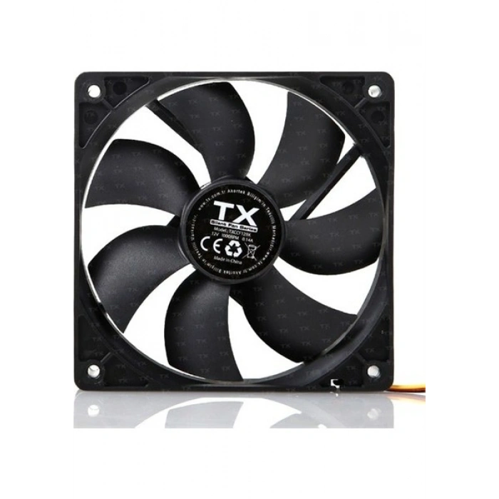 TX 12 cm Sessiz Siyah Kasa Fanı (TXCCF12BK)