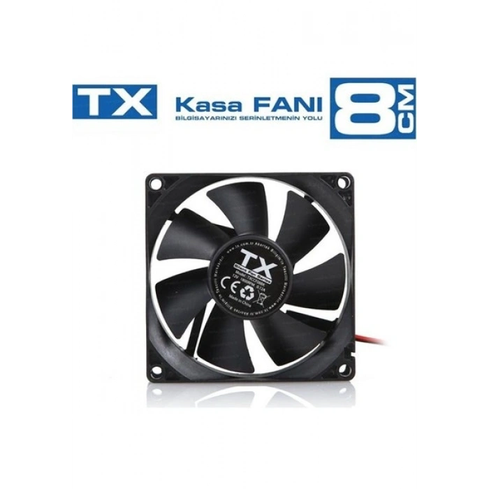 TX 8 cm Siyah Kasa Fanı (TXCCF08BK)